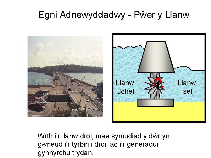 Egni Adnewyddadwy - Pŵer y Llanw Uchel Wrth i’r llanw droi, mae symudiad y