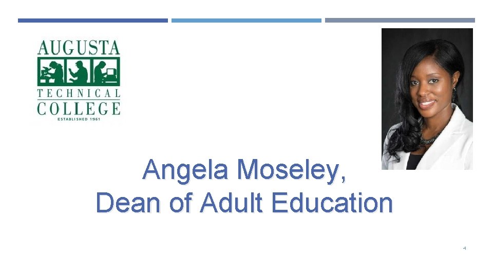 Angela Moseley, Dean of Adult Education 4 