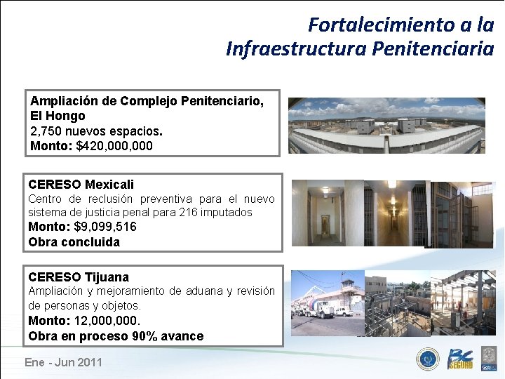 Fortalecimiento a la Infraestructura Penitenciaria Ampliación de Complejo Penitenciario, El Hongo 2, 750 nuevos