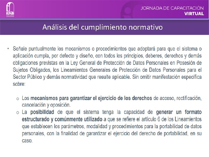 Análisis del cumplimiento normativo 