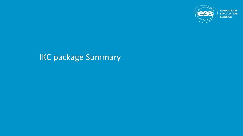IKC package Summary 