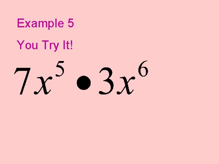 Example 5 You Try It! 