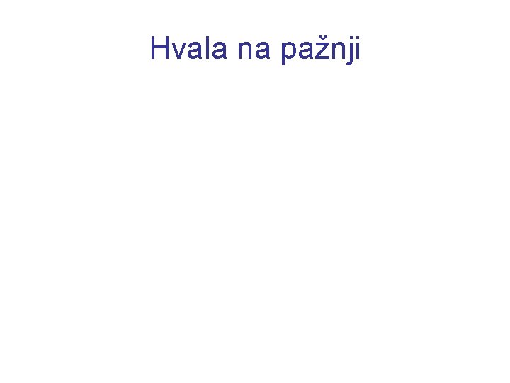 Hvala na pažnji 