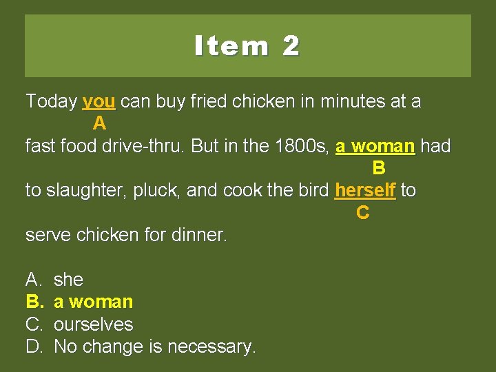 Item 2 Today you can buy fried chicken in in minutes at at aa