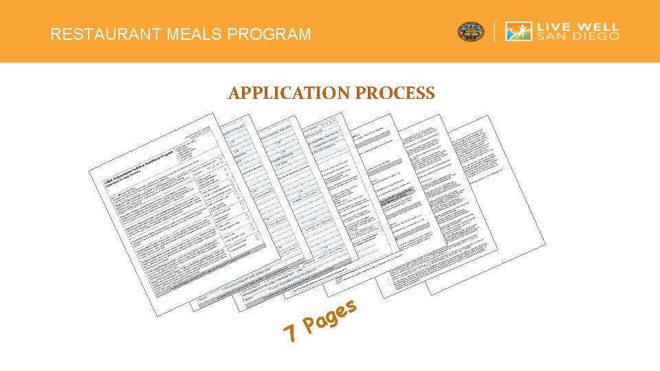 RESTAURANT MEALS PROGRAM APPLICATION PROCESS 7 s e g Pa 