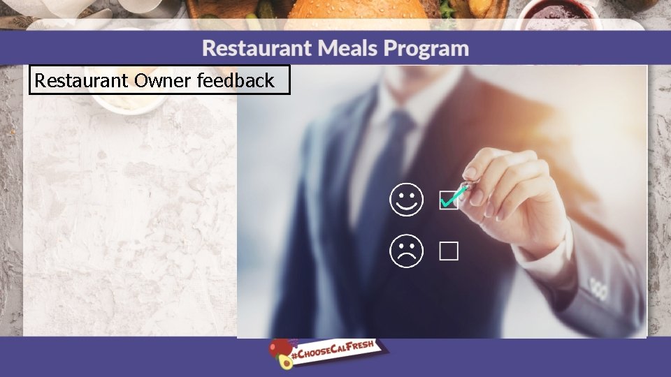 Restaurant Owner feedback 