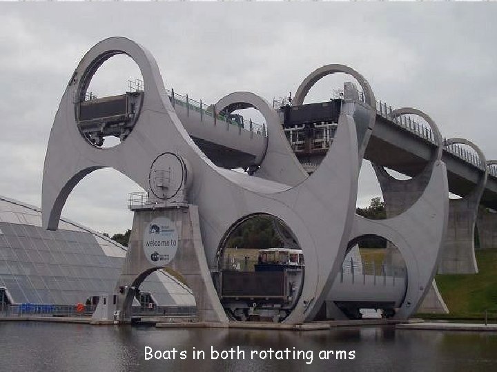 Boats in both rotating arms 