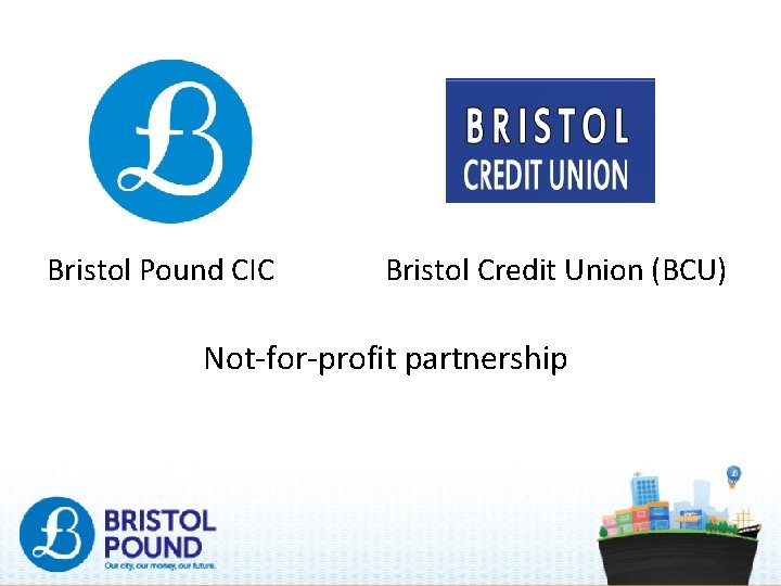 Bristol Pound CIC Bristol Credit Union (BCU) Not-for-profit partnership 