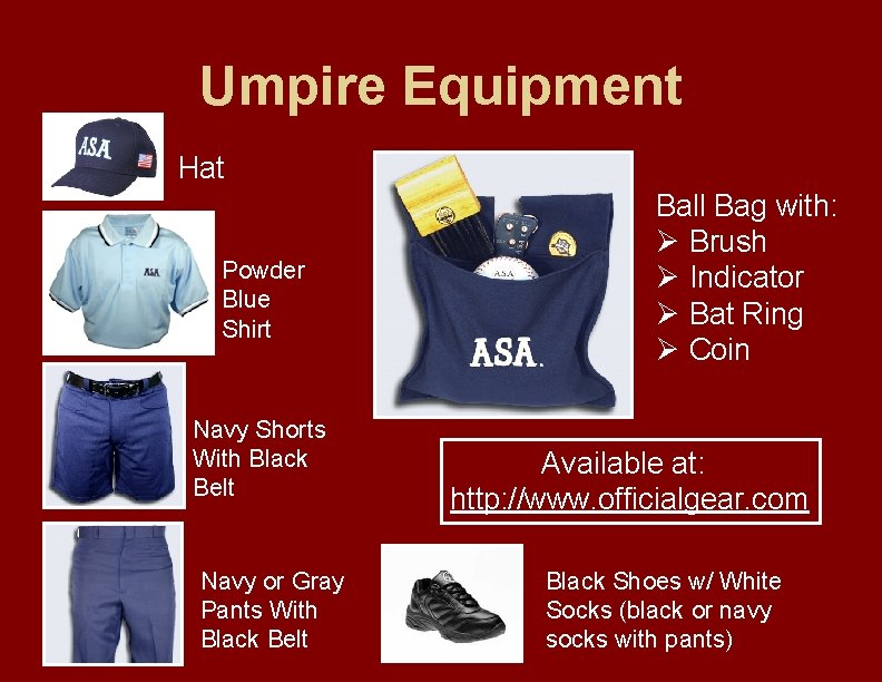 Umpire Equipment Hat Powder Blue Shirt Navy Shorts With Black Belt Navy or Gray