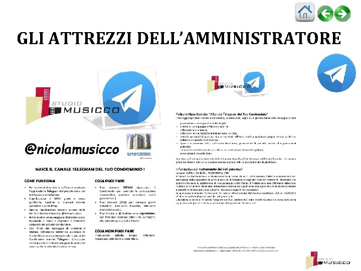 GLI ATTREZZI DELL’AMMINISTRATORE 