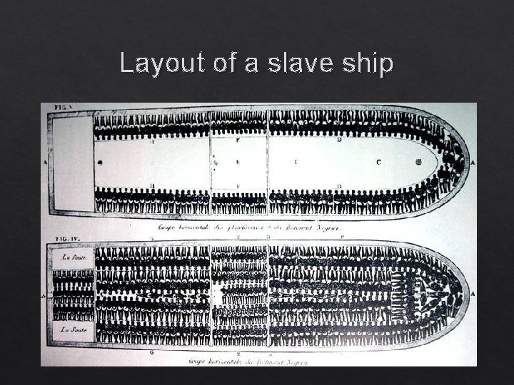 Layout of a slave ship 