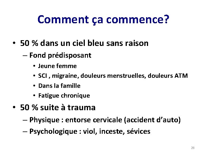 Comment ça commence? • 50 % dans un ciel bleu sans raison – Fond