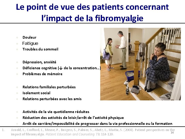 Le point de vue des patients concernant l’impact de la fibromyalgie Domaine physique ¨