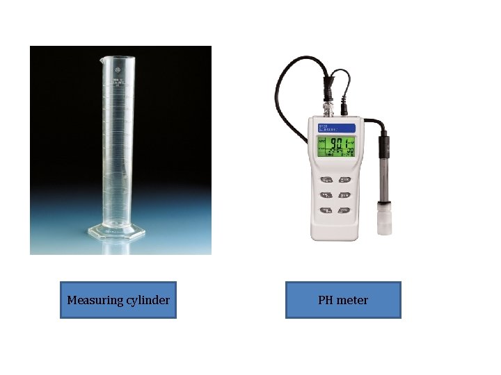 Measuring cylinder PH meter 