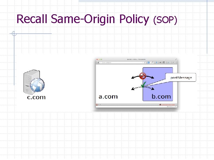 Recall Same-Origin Policy (SOP) 