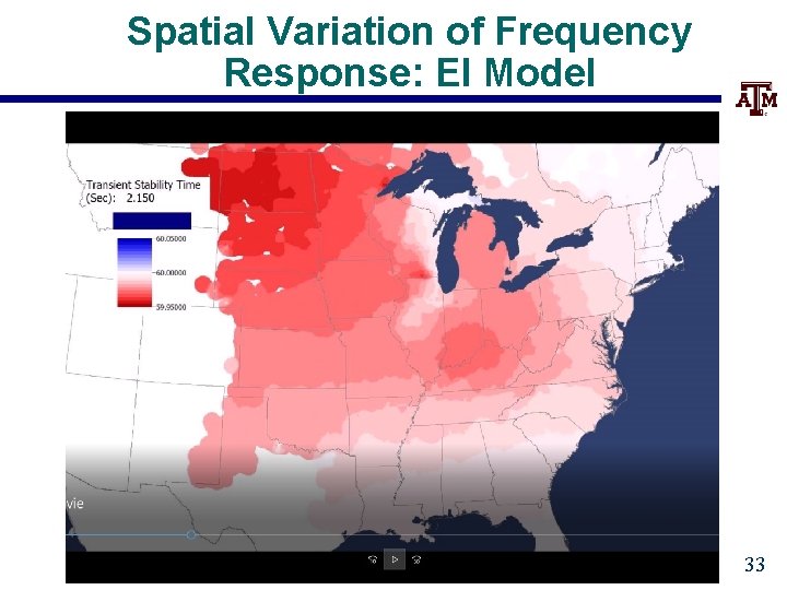 Spatial Variation of Frequency Response: EI Model 33 