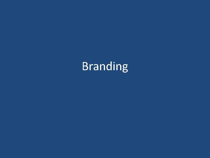 Branding 