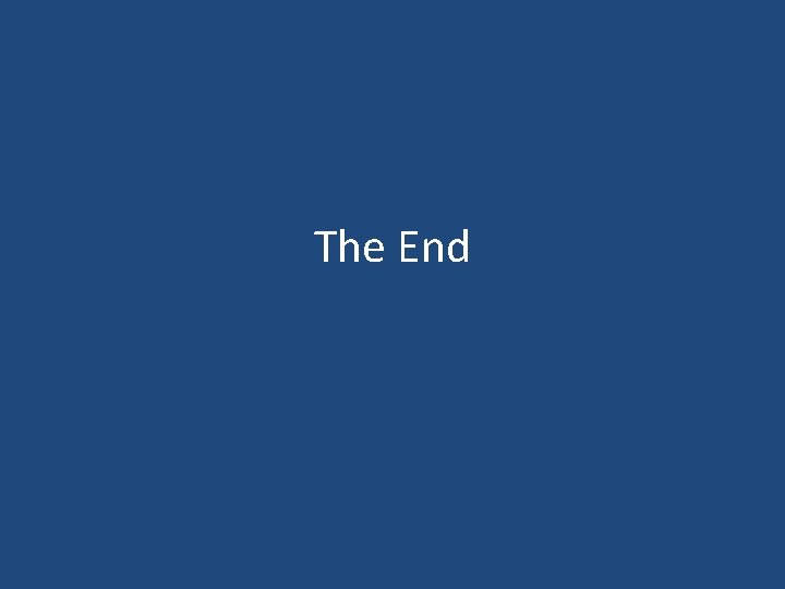 The End 