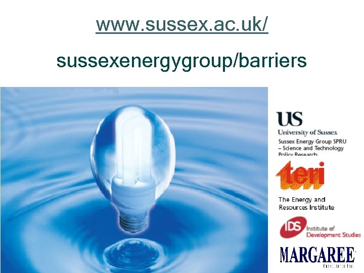 www. sussex. ac. uk/ sussexenergygroup/barriers 