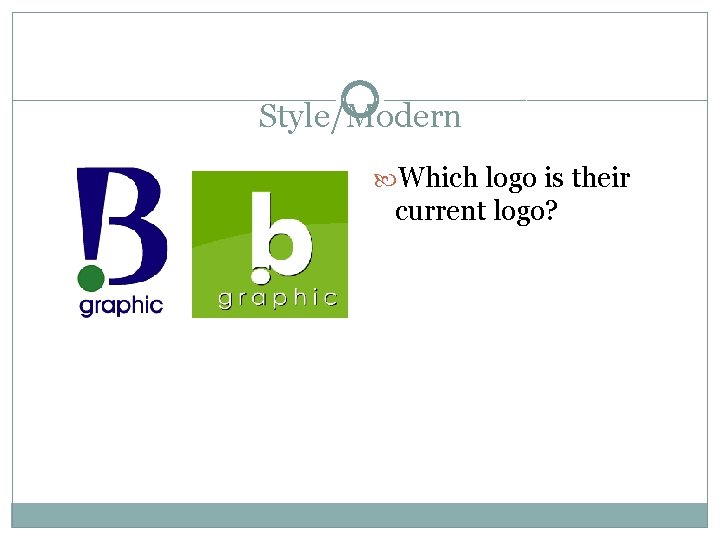 Style/Modern Which logo is their current logo? 