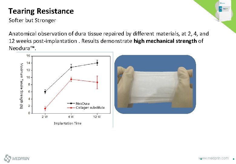 Tearing Resistance Softer but Stronger Anatomical observation of dura tissue repaired by different materials,