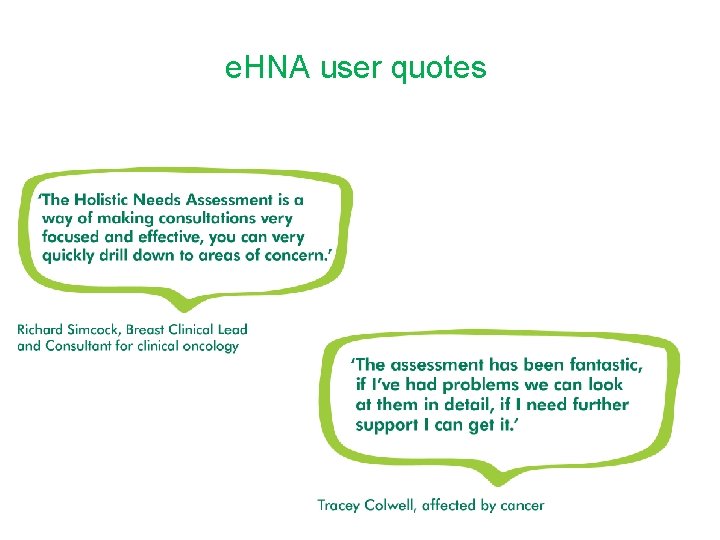 e. HNA user quotes 