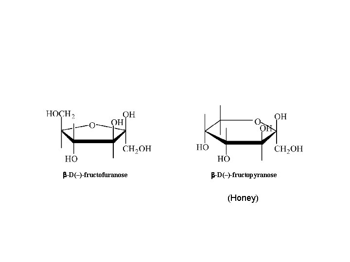  -D(–)-fructofuranose -D(–)-fructopyranose (Honey) 