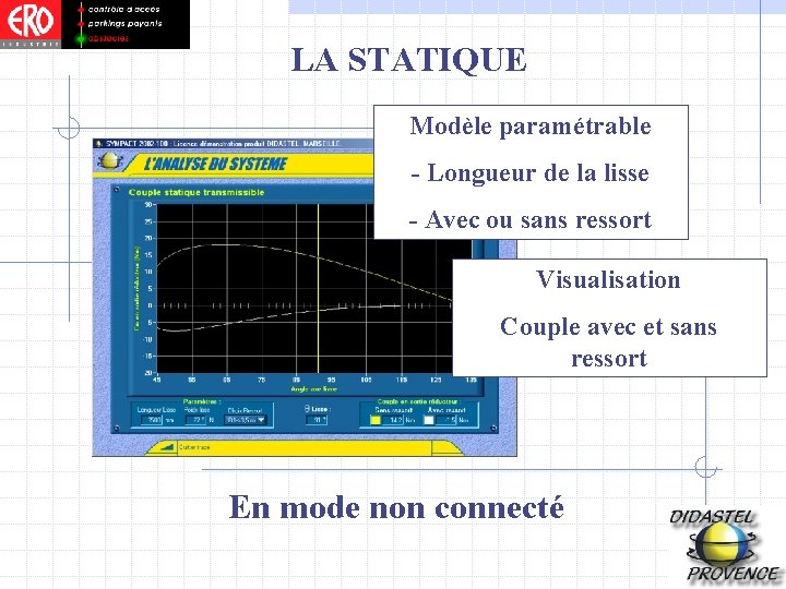 LA STATIQUE Modèle paramétrable - Longueur de la lisse - Avec ou sans ressort