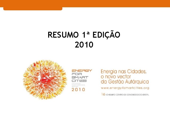 RESUMO 1ª EDIÇÃO 2010 