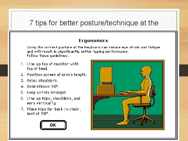 7 tips for better posture/technique at the computer 