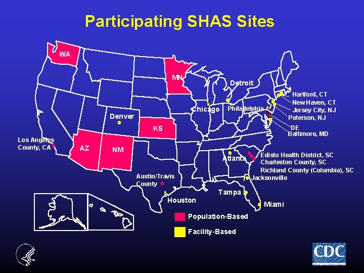 Participating SHAS Sites WA MN Detroit Chicago Denver Hartford, CT New Haven, CT Jersey