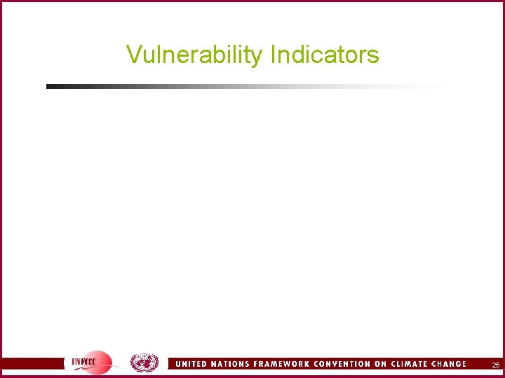 Vulnerability Indicators 25 