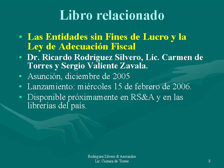 Libro relacionado • Las Entidades sin Fines de Lucro y la Ley de Adecuación