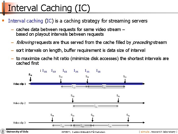 Interval Caching (IC) § Interval caching (IC) is a caching strategy for streaming servers
