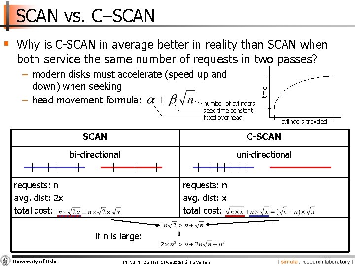 SCAN vs. C–SCAN § Why is C SCAN in average better in reality than