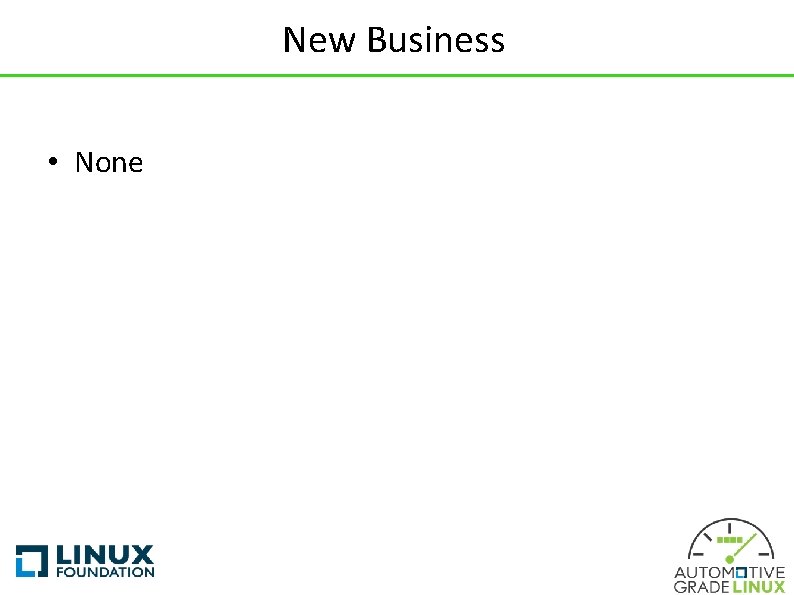 New Business • None 