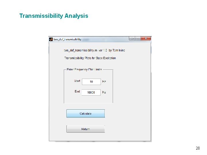 Transmissibility Analysis Vibrationdata 28 