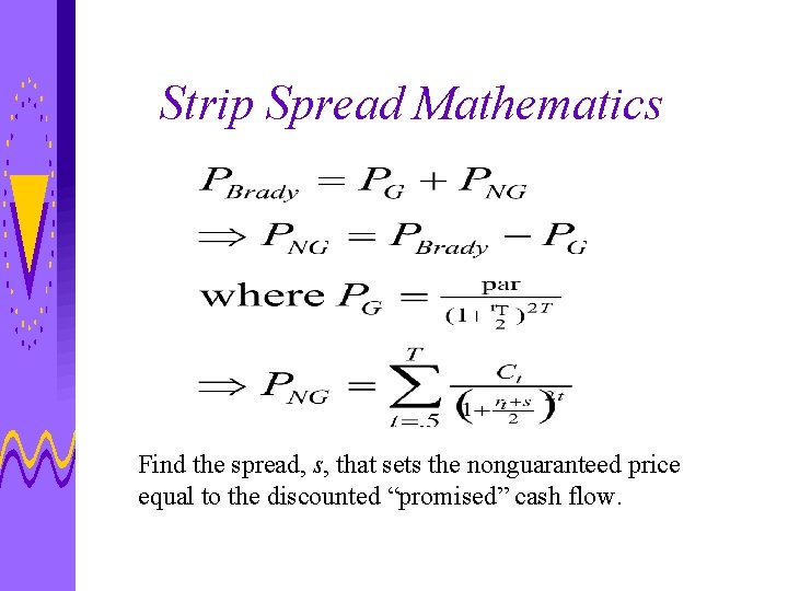 Strip Spread Mathematics Find the spread, s, that sets the nonguaranteed price equal to