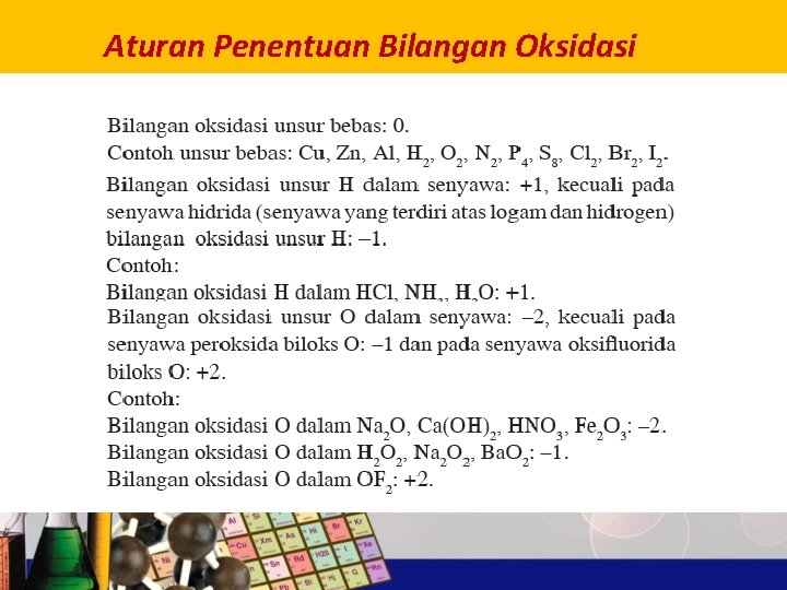 Aturan Penentuan Bilangan Oksidasi 