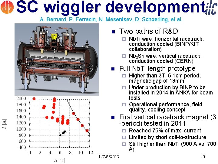 SC wiggler development A. Bernard, P. Ferracin, N. Mesentsev, D. Schoerling, et al. n