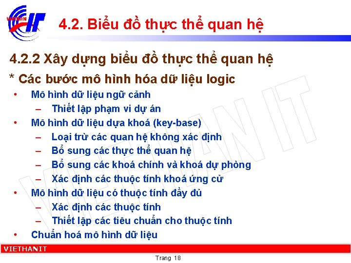 4. 2. Biểu đồ thực thể quan hệ 4. 2. 2 Xây dựng biểu