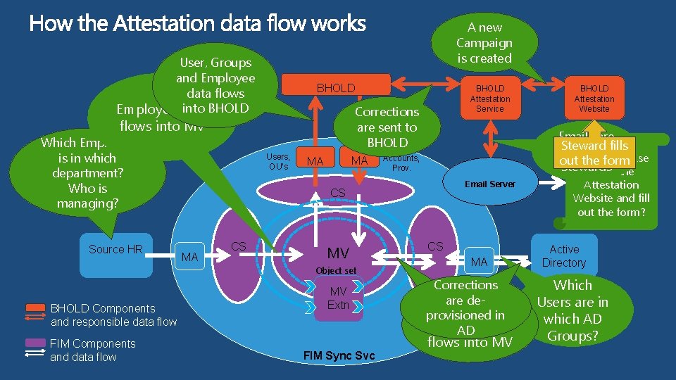 A new Campaign is created User, Groups and Employee data flows into BHOLD Employee