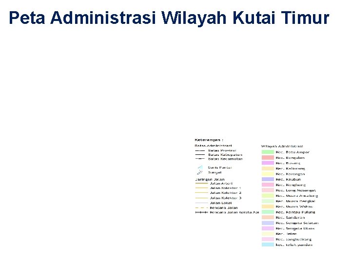 Peta Administrasi Wilayah Kutai Timur 