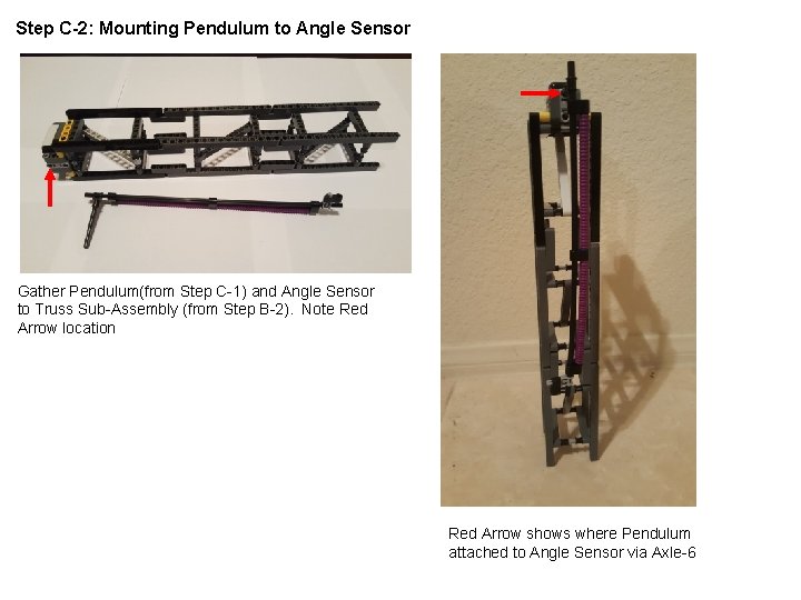 Step C-2: Mounting Pendulum to Angle Sensor Gather Pendulum(from Step C-1) and Angle Sensor