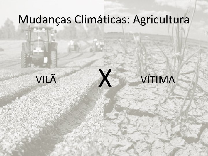 Mudanças Climáticas: Agricultura VILÃ X VÍTIMA 