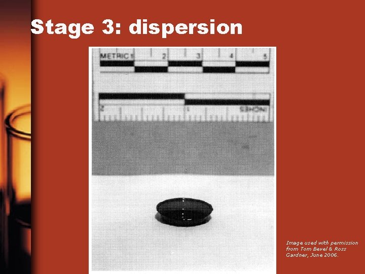 Stage 3: dispersion Image used with permission from Tom Bevel & Ross Gardner, June