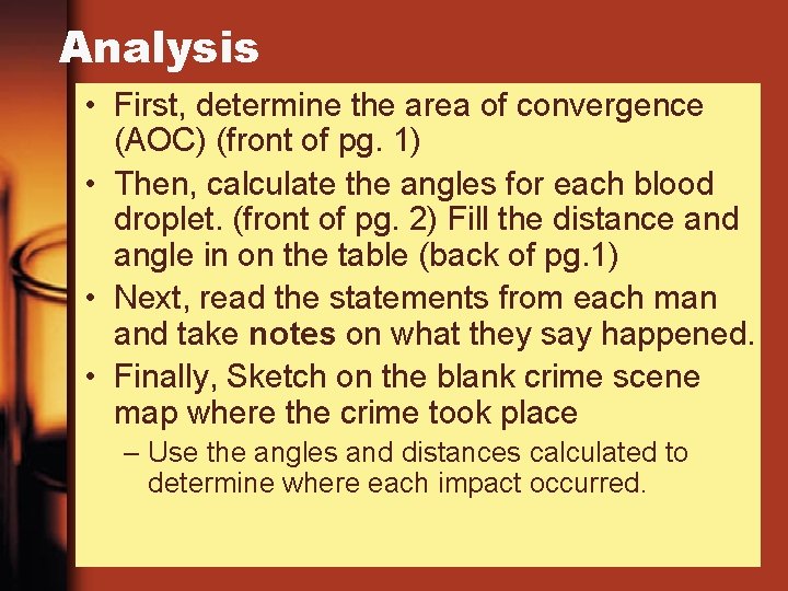 Analysis • First, determine the area of convergence (AOC) (front of pg. 1) •