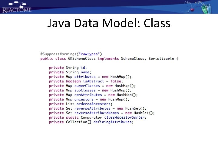 Java Data Model: Class Java Data Model: Class