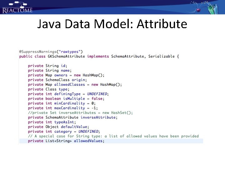 Java Data Model: Attribute Java Data Model: Attribute