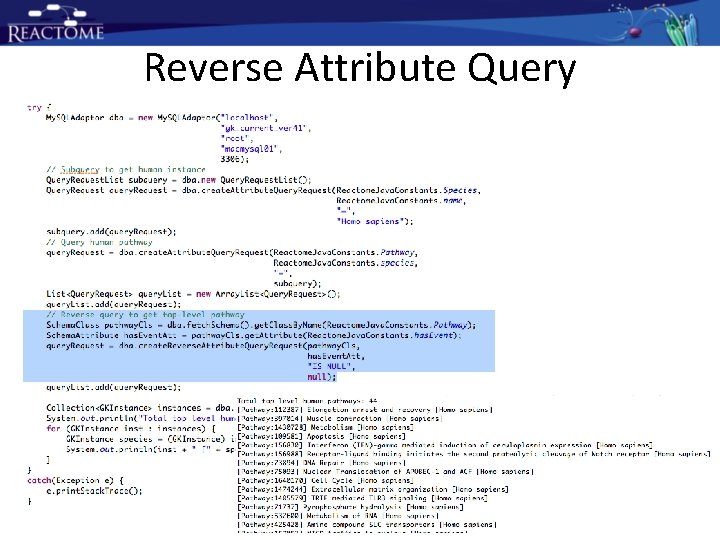 Reverse Attribute Query Reverse Attribute Query